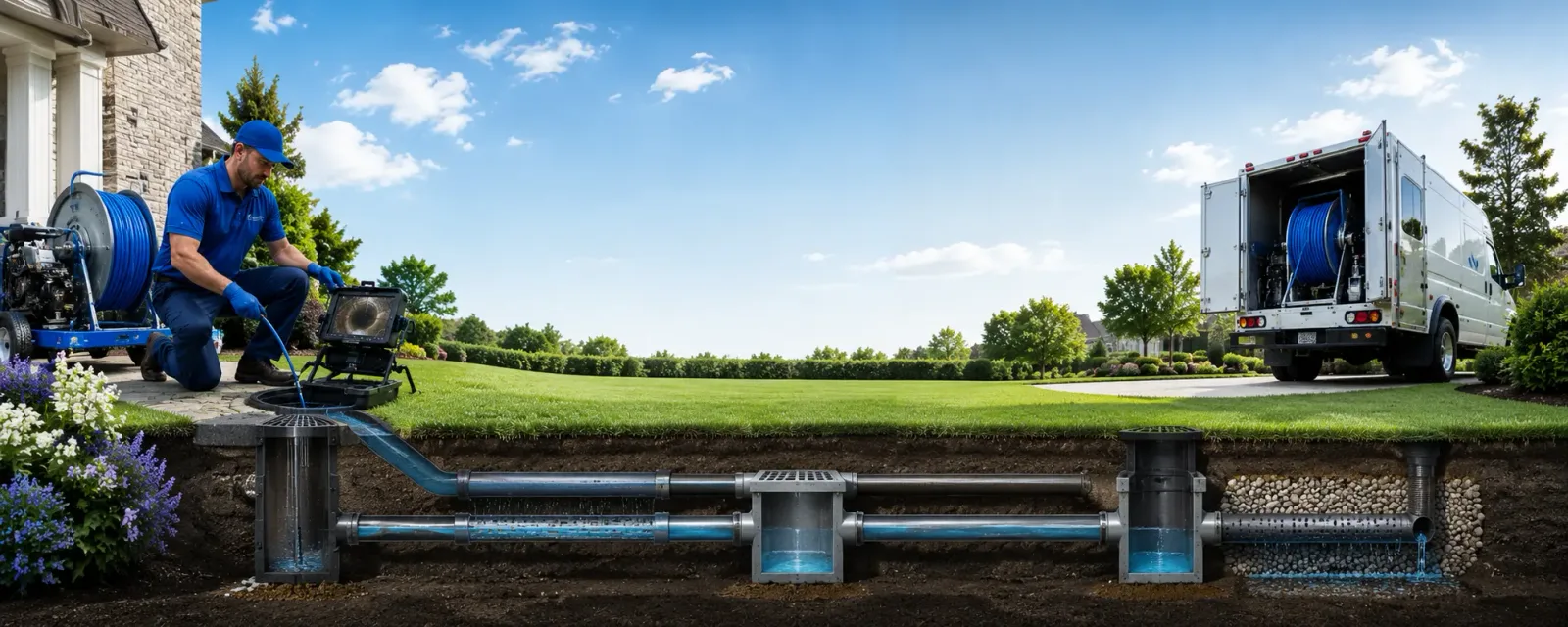 Outdoor drain cleaning information for Glade, KS